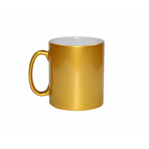 Taza Metálica 300 ml Oro Sublimación Transferencia Térmica