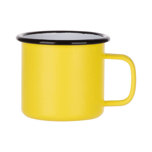 360 ml enamel mug for sublimation - yellow matt