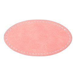 Ovalt læderbadge 8,2 x 4,4 cm til sublimering - pink