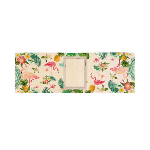 Tekaški trak 40 x 120 cm iz platna za sublimacijo - Flamingo