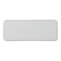 Læderbadge 8,2 x 3,1 cm til sublimering - hvid