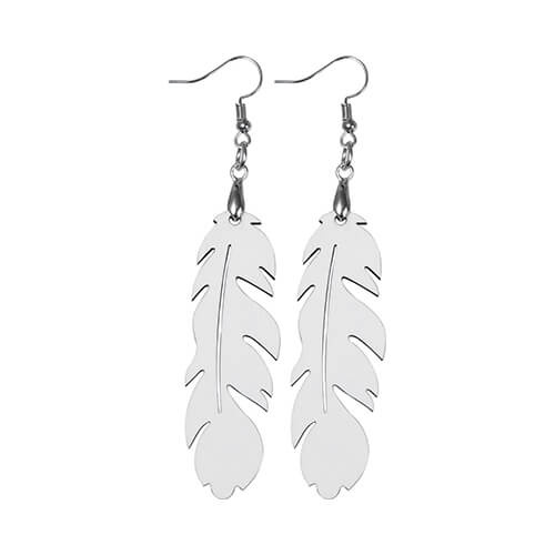 Earrings made of MDF for sublimation - feather