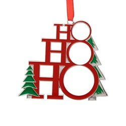Juletræsmærke i metal til sublimering - HO HO HO HO