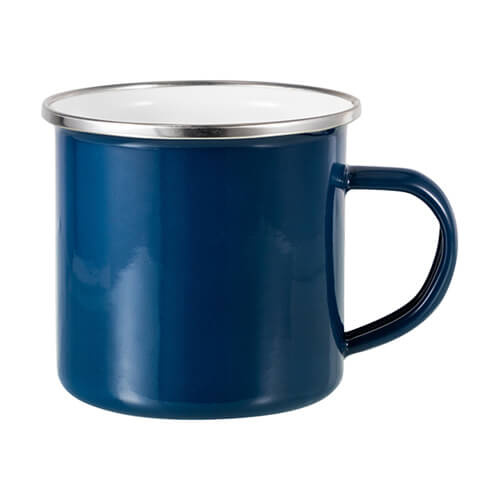 Taza metálica 360 ml para termotransferencia - azul marino