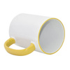 Mug blanc MAX A+ 450 ml avec anse jaune Sublimation Transfert Thermique