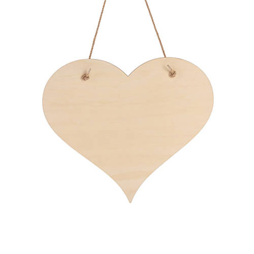 Coeur - étiquette de porte en contreplaqué pour sublimation