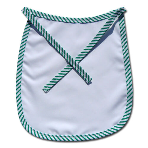 Premium slabbetje met groen gestreepte bies Sublimatie thermische overdracht