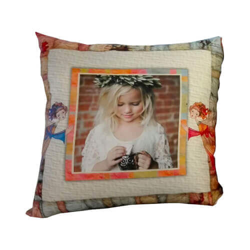 Taie d'oreiller satin de 38 x 38 cm pour sublimation - Anges 