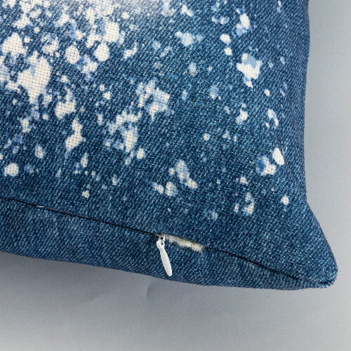 Funda de almohada de lino 45 x 45 cm Bleached Starry Denim para sublimación
