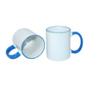Mug A+ 330 ml with sea-blue handle Sublimation Thermal Transfer