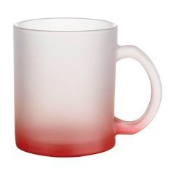 Taza de vidrio esmerilado 330 ml para sublimación - degradado rojo