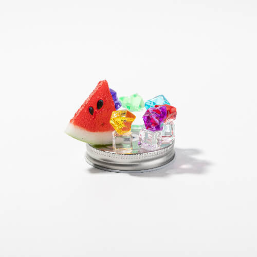 Sklenený hrnček Mason Jar na sublimáciu - umelý ľad a melón