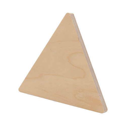 Marco de fotos triangular de madera contrachapada para sublimación - 17,8 x 20,3 cm