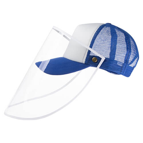 A cap for a visor for sublimation - blue