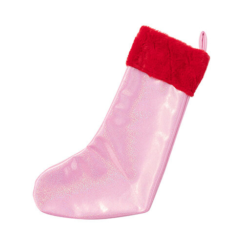 Glitter kerstsok voor sublimatie - roze