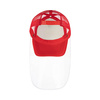 A cap for a visor for sublimation - red