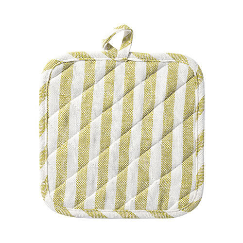Køkkenmåtte 20 x 20 cm creme med lysegrønne striber til sublimering