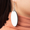 Boucles d'oreilles en MDF pour sublimation - ovale