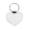 Leather keychain for sublimation printing - heart