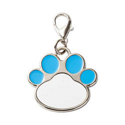 Dog tag for sublimation - blue paw