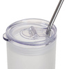 750 ml matte mok met plastic deksel en rietje voor sublimatie