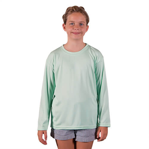 Youth Solar T-shirt met lange mouwen voor sublimatie - Seagrass