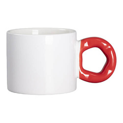 Mok 280 ml met donutvormig handvat voor sublimatie - rood