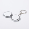 Keyring with a lockable sublimation mirror - circle