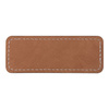 Leather badge 8.2 x 3.1 cm for sublimation - brown