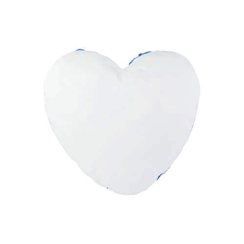 Hartvormige kussensloop 39 x 44 cm met tweekleurige pailletten voor sublimatie - blauw