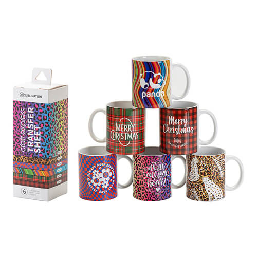 Set överföringsark B 30,5 x 11,4 cm - 6 st.