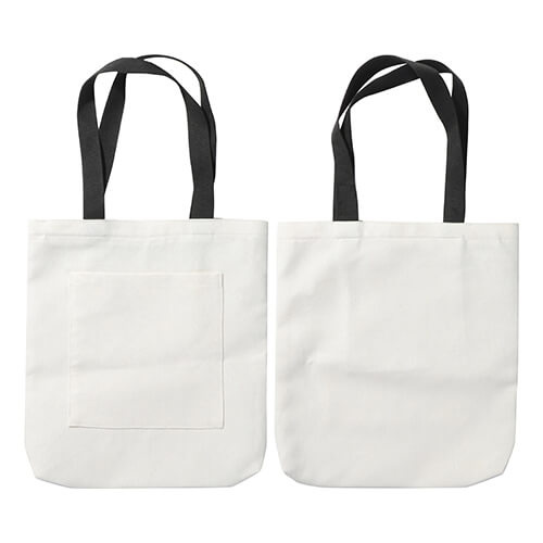 Sac shopping 38 x 59 cm avec anses noires pour sublimation