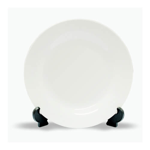 Valge plaat 25 cm alusega Sublimatsioonitermotransfeer