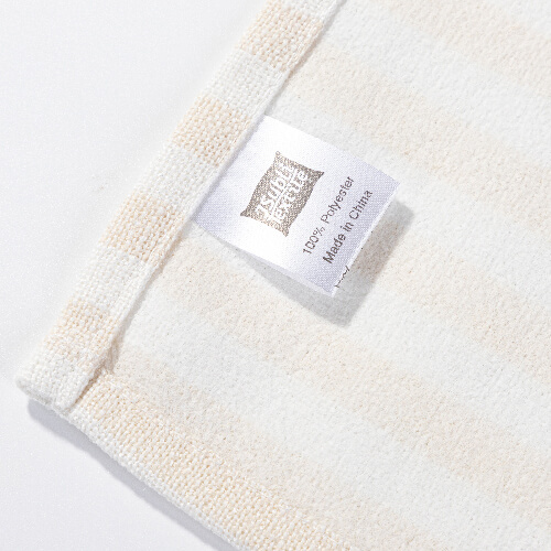 Lanena namizna podloga 50 x 35,5 cm krem barve z rumenimi črtami za sublimacijo