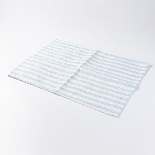 Set de table en toile 50 x 35,5 cm crème à rayures bleues pour sublimation