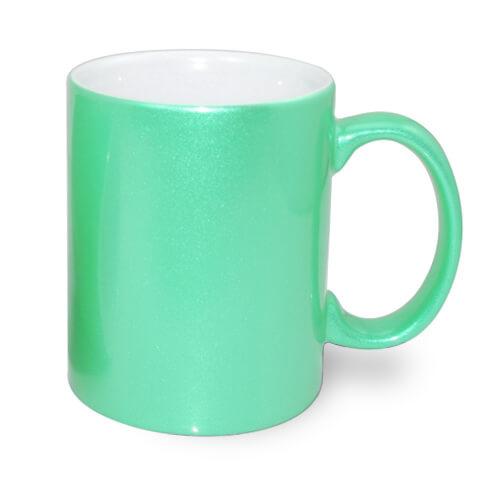 Taza Metálica 330 ml Verde Claro Sublimación Transferencia Térmica