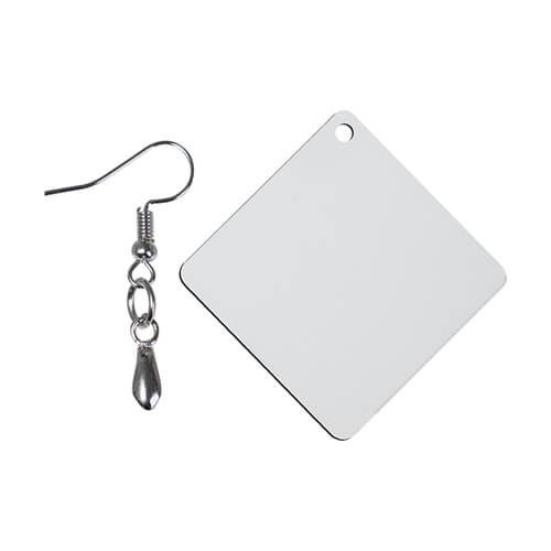 Boucles d'oreilles en MDF pour sublimation - carré