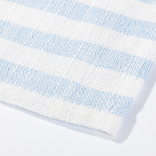 Linnen tafelmat 50 x 35,5 cm crème met blauwe strepen voor sublimatie