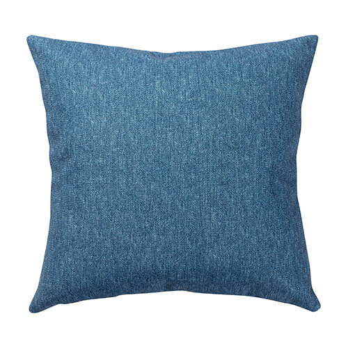 Λινό μαξιλαροθήκη 45 x 45 cm Λευκασμένο Starry Denim για εξάχνωση