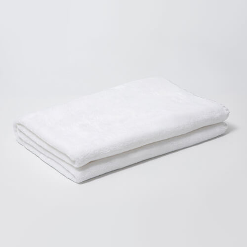 Couverture Minky avec coeurs pour sublimation - blanc