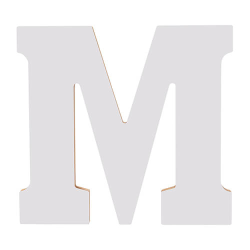 Dekoratív betű 25 cm MDF-ből, szublimációhoz - M