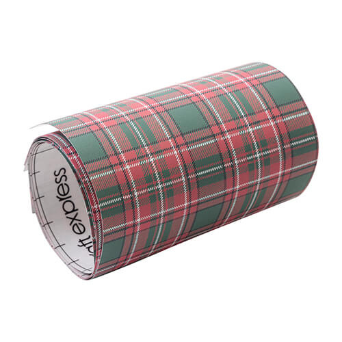 Xmas Plaid 1 foaie de transfer - 30,5 x 11,4 cm - 4 buc.