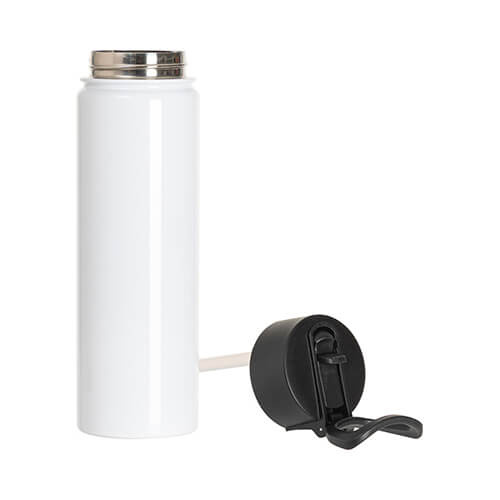 Bidon - sticlă de băutură 900 ml cu mâner pliabil pentru sublimare - alb