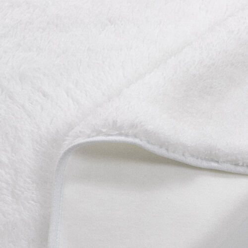 Deken van microvezel en arctic fleece met capuchon voor sublimatie - wit