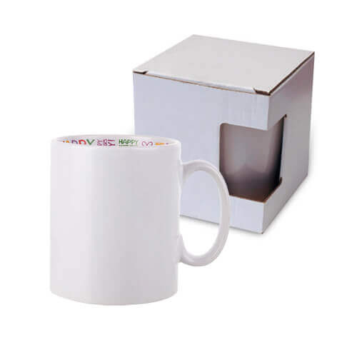 Mug 300 ml avec intérieur Happy Mother's Day avec boîte Sublimation Transfert Thermique