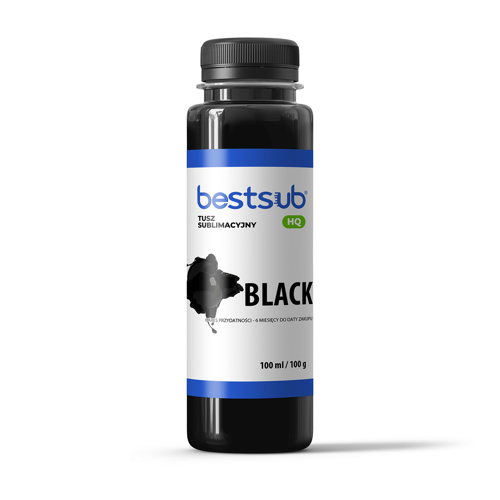 BestSub HQ Sublimation Ink - BLACK 100 ml Sublimation Thermal Transfer