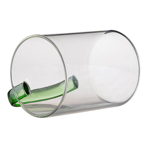 Steklo 450 ml s svetlo zelenim ročajem za sublimacijo