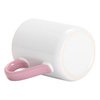 Taza de sublimación de 325 ml - con interior y asa en color rosa