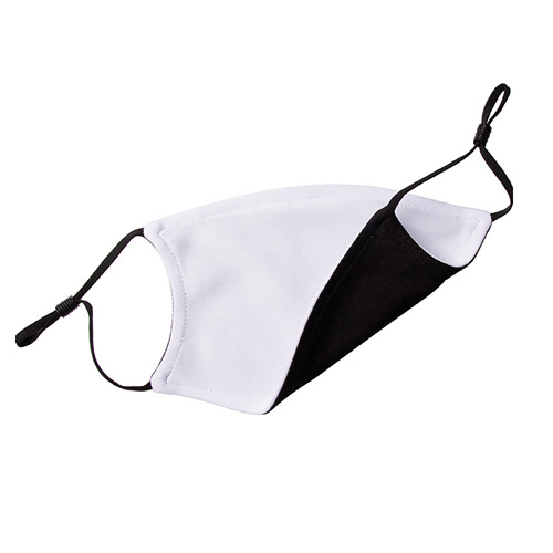 Un masque facial avec un dessous noir pour sublimation