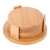 Set of 4 bamboo mug coasters for sublimation - circle